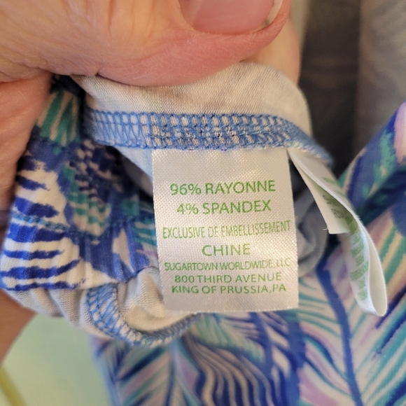 Lilly Pulitzer Paulina Blue Bennett Let's Mango jumpsuit- S.            J90 - Picture 9 of 11